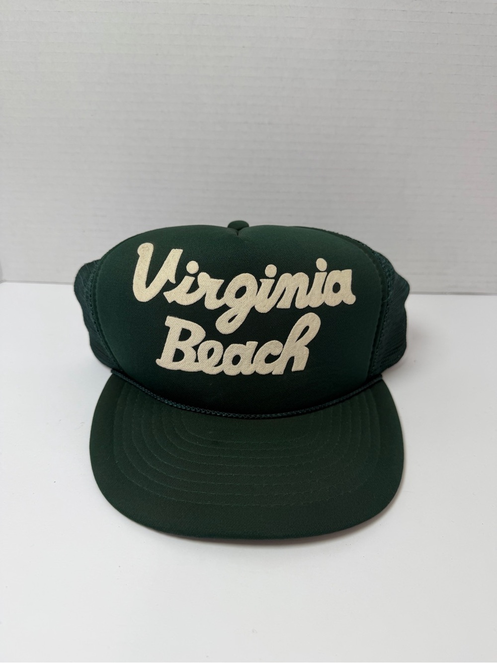 Vintage 80s Virginia Beach Snapback Trucker Hat
